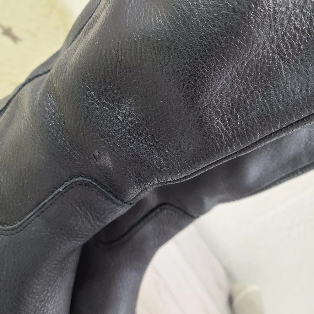 Franco Sarto Haleen Over The Knee Boots black leather studded womens size 6